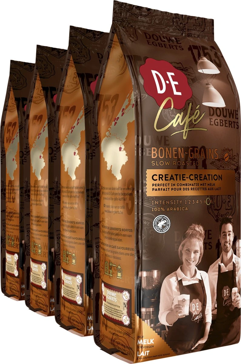 Douwe Egberts D.E Café Creatie Koffiebonen - 7/9 Intensiteit - 4 X 500 Gram 1 Douwe Egberts D.E Café Creatie Koffiebonen - 7/9 Intensiteit - 4 X 500 Gram