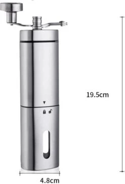 Comes In Handy - Koffiemolen Handmatig - Keramische Kern - Roestvrijstaal - Instelbare Maalgraad -Koffiedrank Winkel 817x1200 1