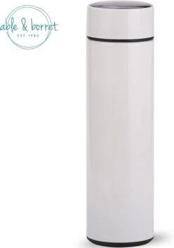 Thermoskan - Thermosfles 500 Ml - Temperatuur Display - 500 Ml - RVS - Wit - Able & Borret -Koffiedrank Winkel 841x1200