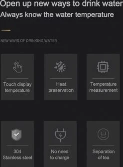 Slimme Thermosfles Met LCD Temperatuur Display - Curver Isolatiefles 0,5 Liter - Dubbelwandige Thermosfles - Thermosbeker - Isoleerfles - Thermoskan - Travel Mug - Bidon Drinkfles - Koffiebeker - Drinkflessen - RVS - Smart Thermos - Metaal -Koffiedrank Winkel 885x1200