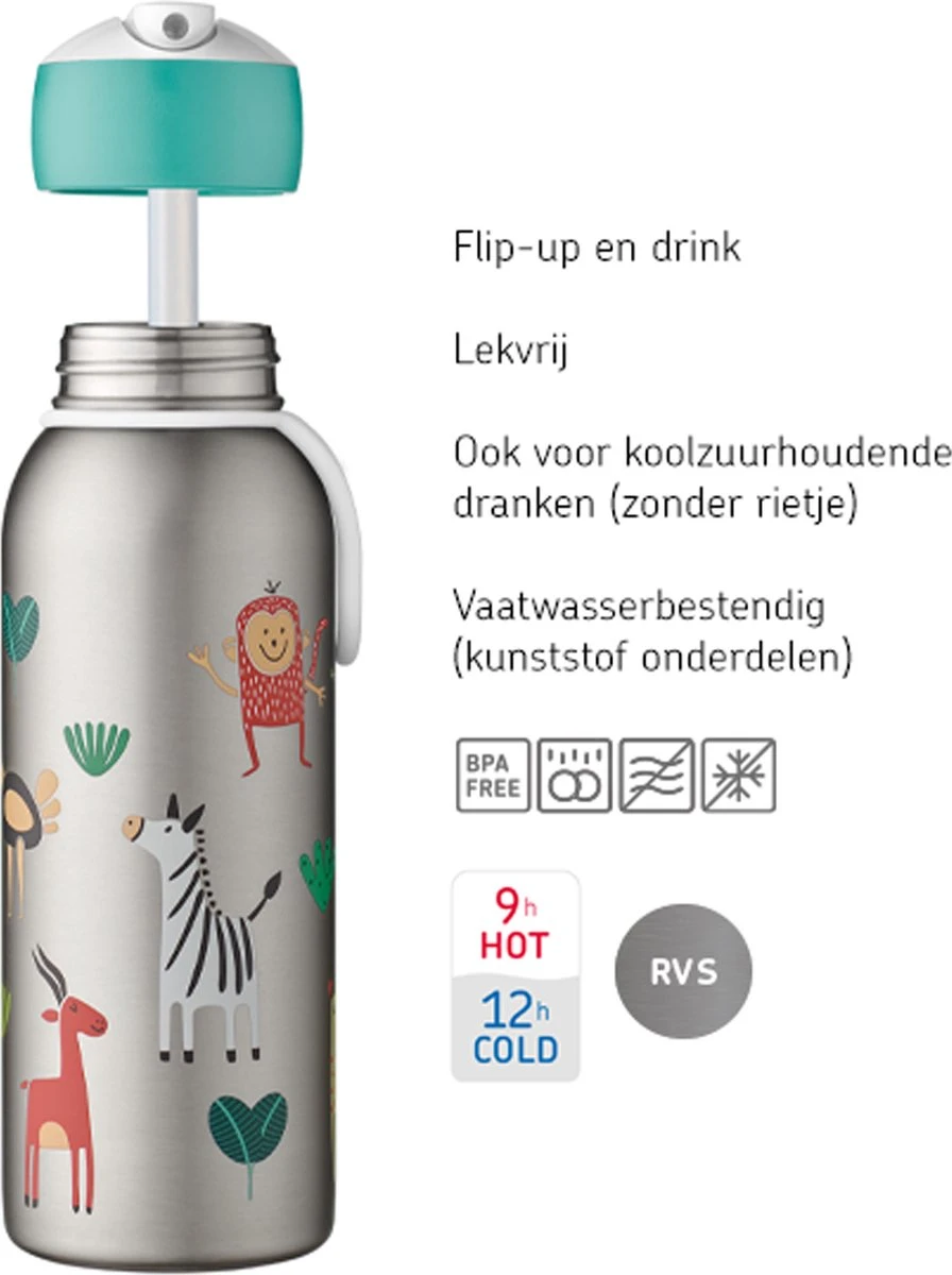 Mepal – Isoleerfles Flip-up Campus – Unicorn – Waterfles Met Rietje – Houdt Je Drankje Tot 9 Uur Warm En 12 Uur Koud – Drinkfles Voor Kinderen – Thermosfles 4 Mepal – Isoleerfles Flip-up Campus – Unicorn – Waterfles Met Rietje – Houdt Je Drankje Tot 9 Uur Warm En 12 Uur Koud – Drinkfles Voor Kinderen – Thermosfles - Afbeelding 4