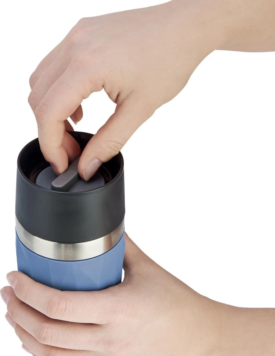 Tefal Compact Travel Mug Compact Thermosfles - 0,3 L - Blauw 5 Tefal Compact Travel Mug Compact Thermosfles - 0,3 L - Blauw - Afbeelding 5