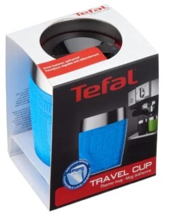 Tefal TRAVEL CUP K30833 Isoleerbeker - Inhoud 0.2L RVS / Blauw -Koffiedrank Winkel 934x1200 1