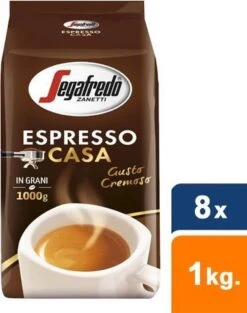 Segafredo Espresso Casa Koffiebonen - 8 X 1 Kg -Koffiedrank Winkel 947x1200 1