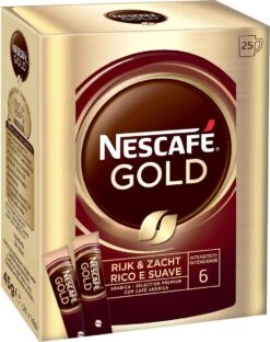 Nescafé Gold Oploskoffie - 6 Doosjes à 25 Zakjes -Koffiedrank Winkel 949x1200 3