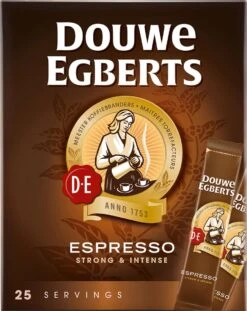 Douwe Egberts Espresso Sticks Oploskoffie - 6 X 25 Zakjes -Koffiedrank Winkel 954x1200 3