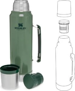 Stanley The Legendary Classic Bottle 1,00L - Thermosfles - Hammertone Green -Koffiedrank Winkel 996x1200
